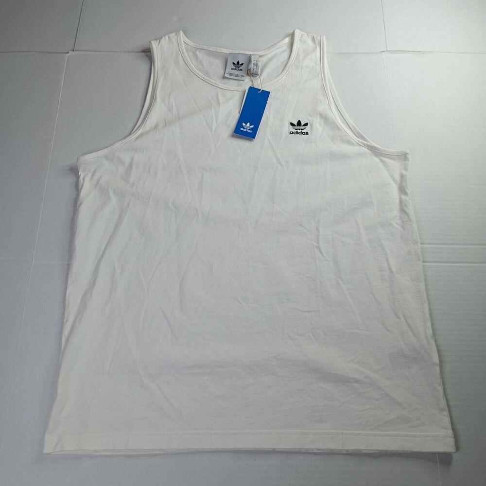 Adidas Originals Essentials Tank Top Men’s L White Athletic Sleeveless Shirt